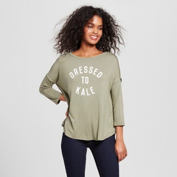 Grayson Threads Tops - Dressed To Kale 3/4 Sleeve Top
